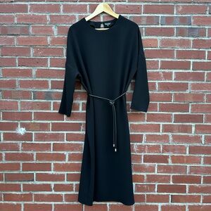 Steven Alan dress, small (labelled 2 but fits more like a US 6), black crepe.